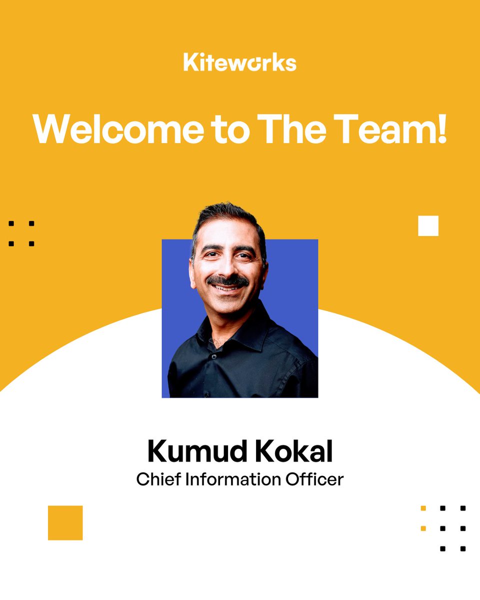 Kiteworks's tweet image. We’re thrilled to welcome Kumud Kokal to the #Kiteworks team as our new Chief Information Officer! 🎉Outside of work, Kumud loves to travel, enjoys photography, and likes experimenting with mixology. Please join us in giving Kumud a warm welcome to Kiteworks!