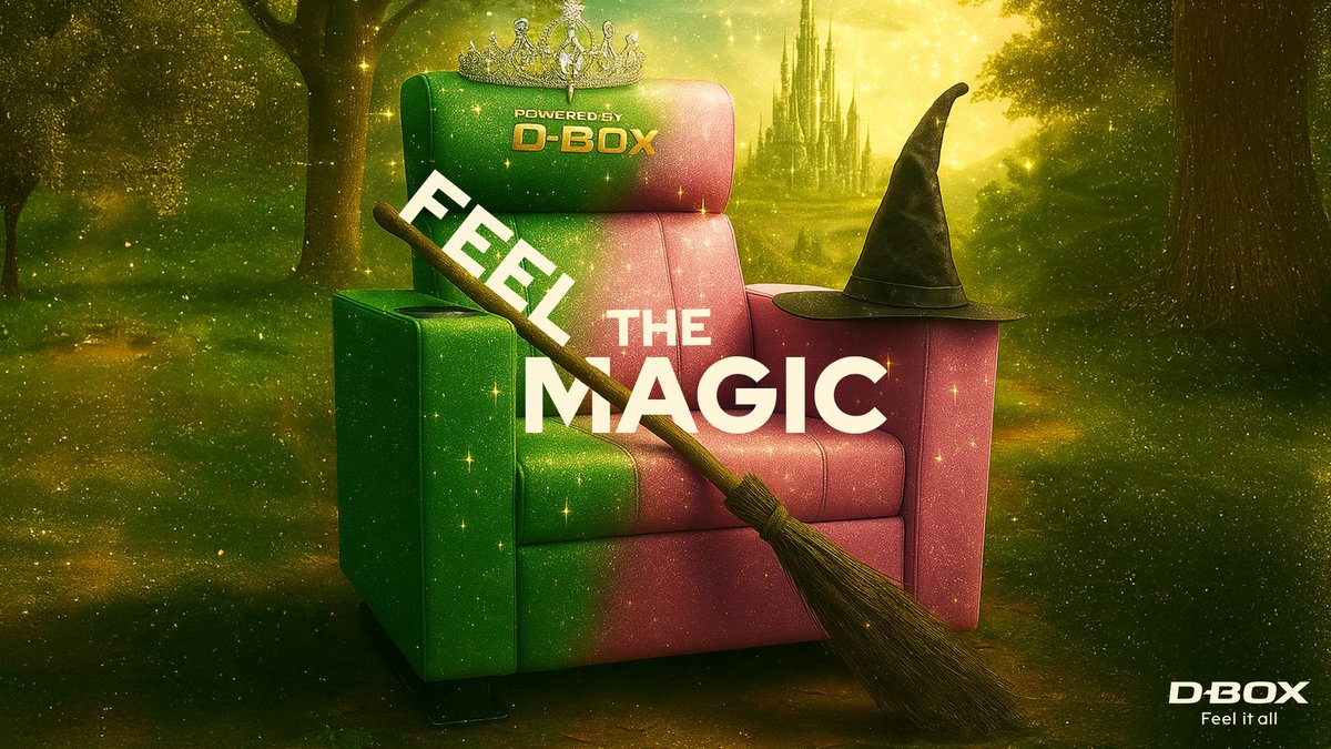 Good or wicked, you’ll feel it all. ✨
🎬 Wicked: For Good — now in theatres with D-BOX motion. hubs.la/Q03SGkPw0

//

Bon ou maléfique, vous le ressentirez pleinement. ✨
🎬 Wicked: Partie 2,  maintenant en salles avec le mouvement D-BOX. hubs.la/Q03SGkpd0