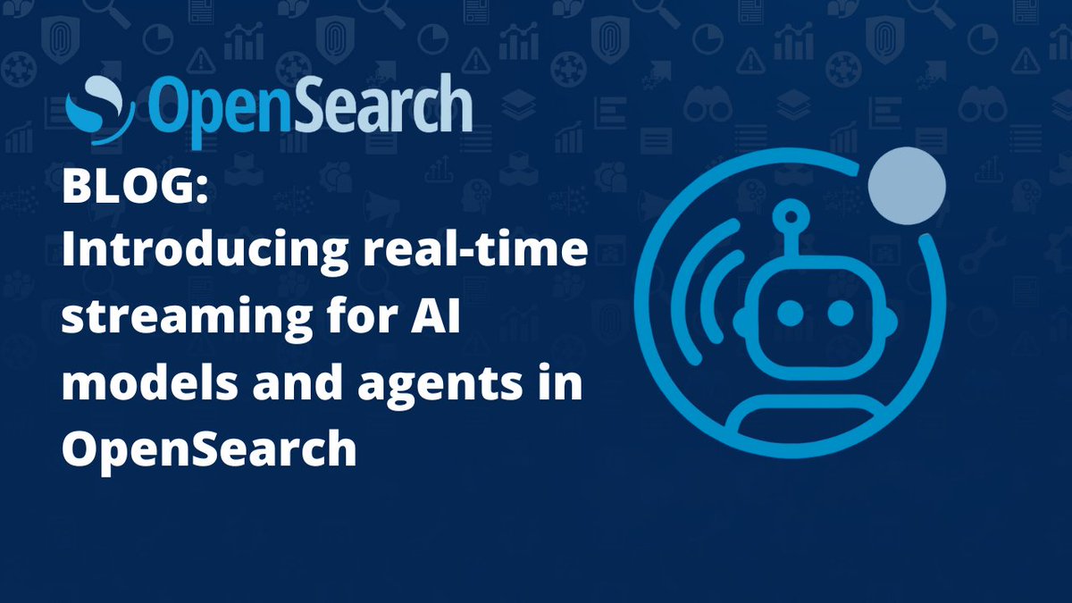 OpenSearchProj's tweet image. ⚡️ Speed isn’t a luxury in today’s digital world — it’s the expectation.

OpenSearch now supports streaming capabilities, enabling real-time data processing and continuous query execution!

Learn more in this new blog here ➡️ hubs.la/Q03VdkMp0

#AI #OpenSearch #data…