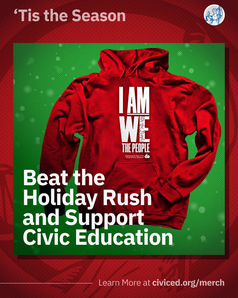 CivicEducation's tweet image. Beat the holiday rush AND support civic education.
Shop Center for Civic Education merch and wear your civic pride.

👉bonfire.com/store/center-f…

#CivicEducation #SupportDemocracy