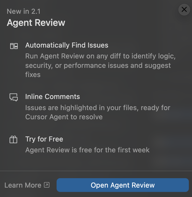 agent review inline issues