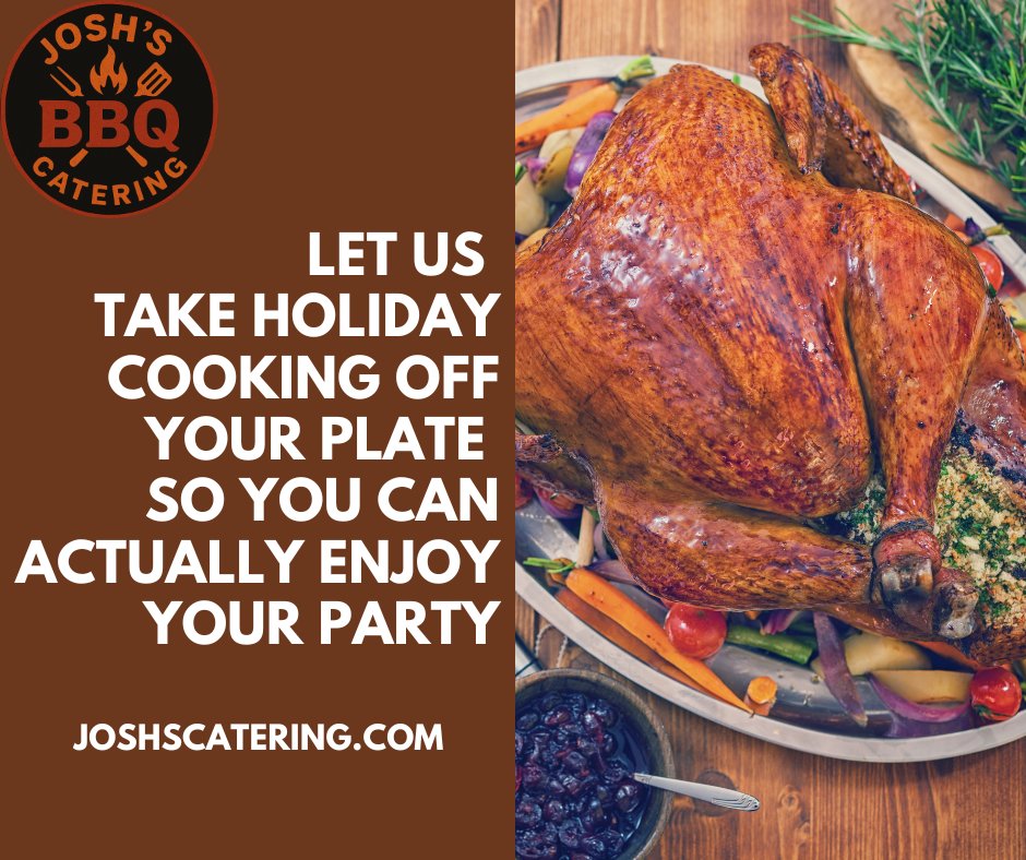 Joshdnoland's tweet photo. Whether you are hosting Thanksgiving, a cozy Christmas gathering, a Hanukkah dinner, or ringing in the New Year, Josh’s BBQ Catering has you covered.

Book your holiday feast today at https://t.co/Z0Yowl0LY6 https://t.co/MPHKrxAg7X