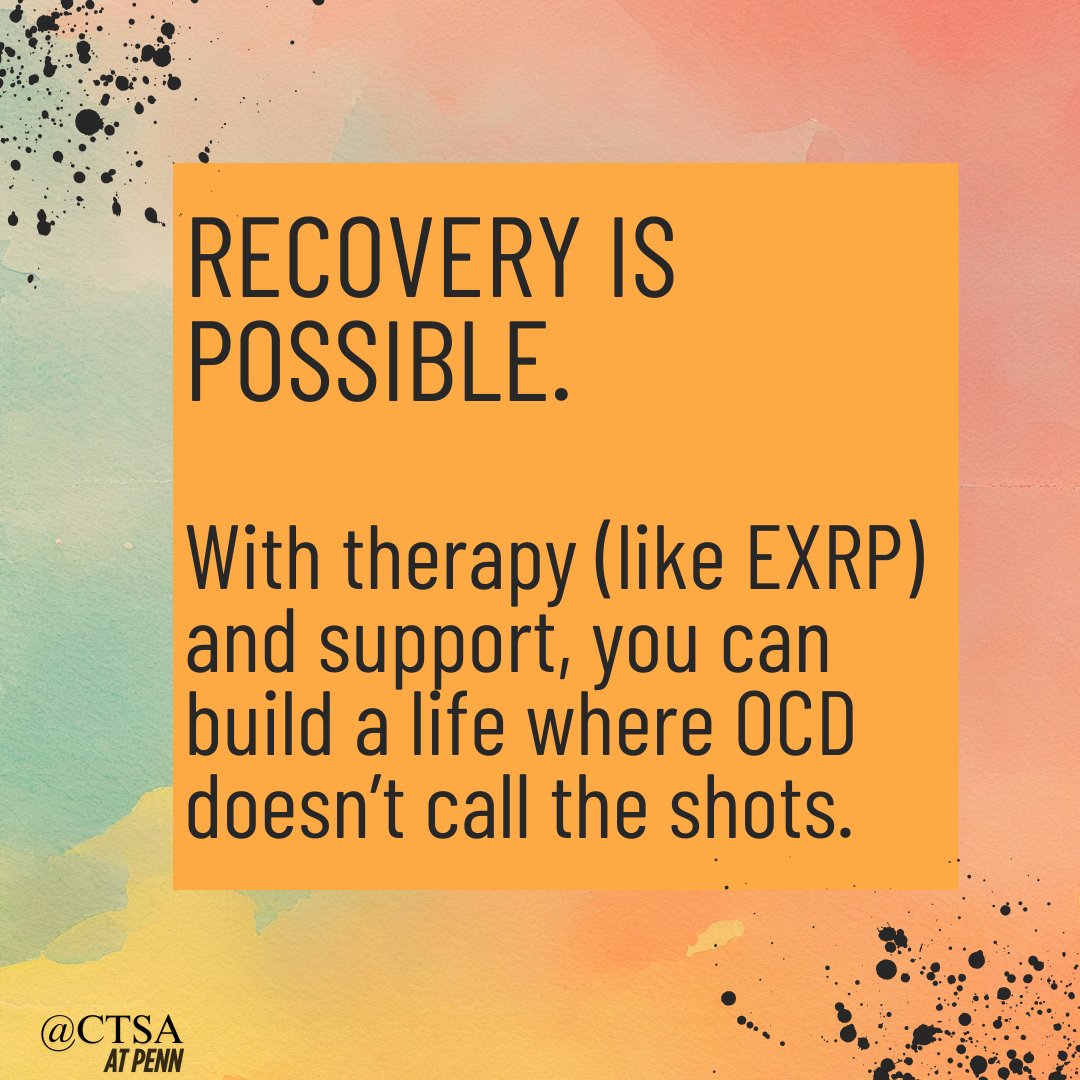 CTSAatPenn's tweet image. Recovery from OCD isn’t about erasing every intrusive thought—it’s about reclaiming your life from OCD’s grip. 🌱 Progress means freedom, not perfection. 💪✨
What does recovery look like for you? Share below! 👇 #OCDRecovery #MentalHealthMatters #ProgressNotPerfection