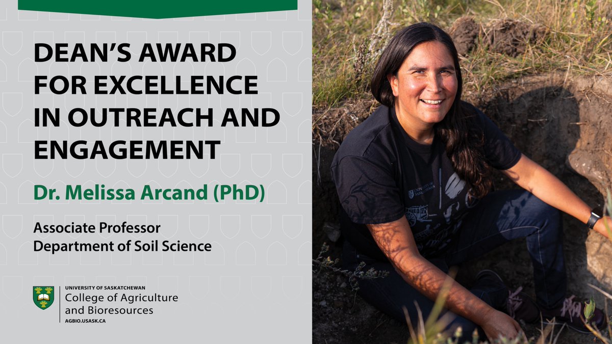 Congratulations to Dr. Melissa Arcand on receiving the 2025 Dean’s Award for Excellence in Outreach and Engagement! 

#USaskResearch #USask