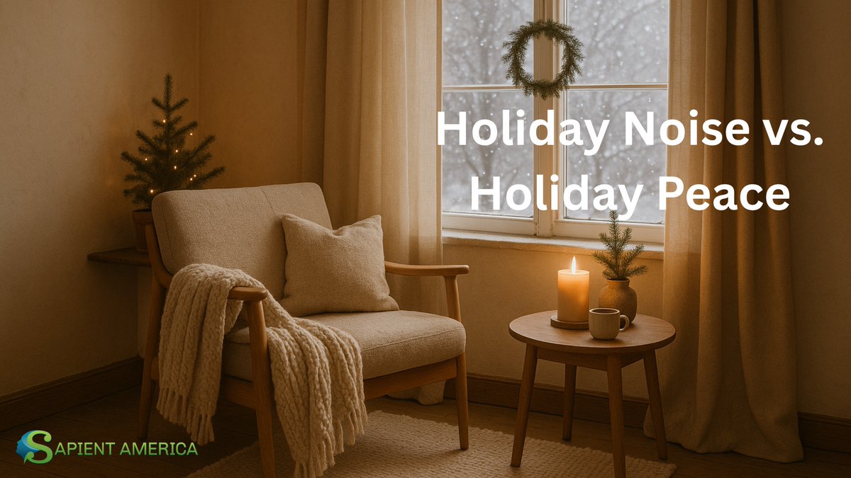 SapientAmerica's tweet image. Holiday chaos can overwhelm the mind fast. Bright lights, crowded spaces, nonstop alerts, and emotional pressure all add up. Read out latest blog for help&amp;gt;&amp;gt;&amp;gt;

Read it here: sapientamerica.com/holiday-noise-…

❄️ #HolidayStress #Overstimulation #RecoverySupport #CalmMind