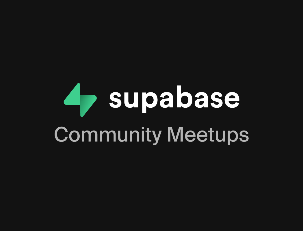 supabase's tweet photo. Community meetups starting this weekend till the end of November ‼️

Join us for swag, food, talks, and surprises! 

Check out all the events: https://t.co/k4Z8GtI5cu https://t.co/inthqrdrMl