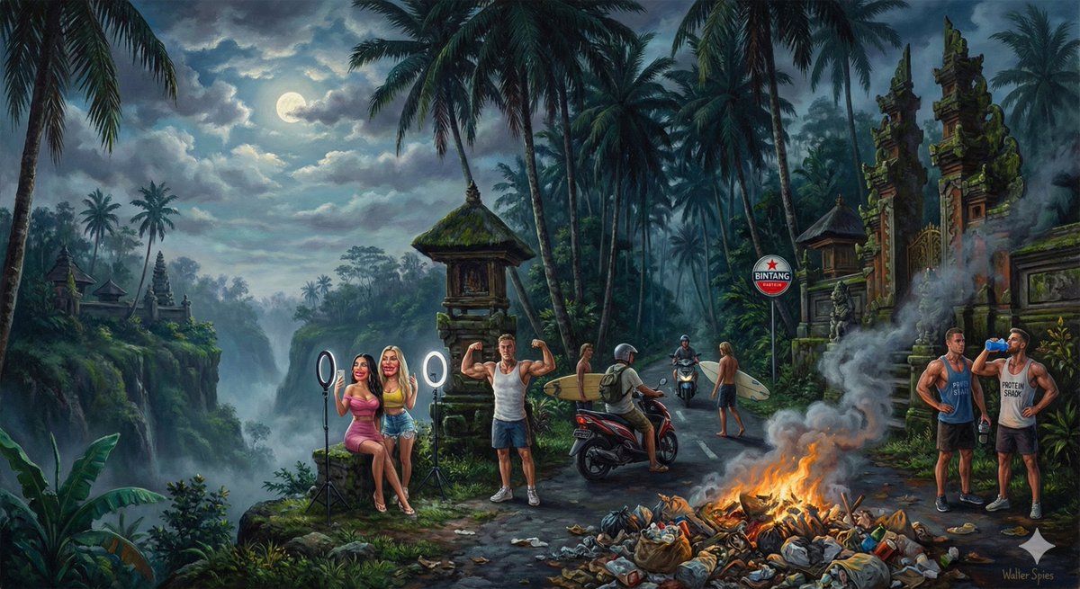 RT @jamespotterdev: Nano Banana Pro は、ウォルター・スピーズ風に今日のバリ島を想像します