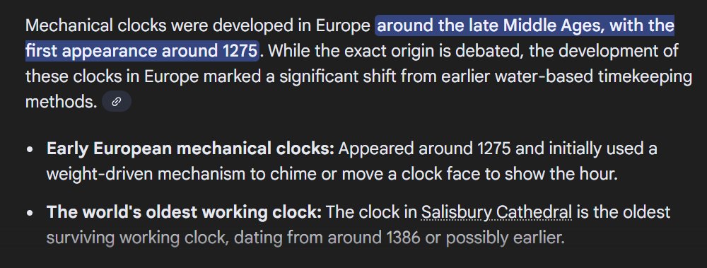 compliantvc's tweet image. &quot;Europe has no technology!&quot;

Wrong.

Europe invented mechanical clocks.

I remember angel investing in this deal.