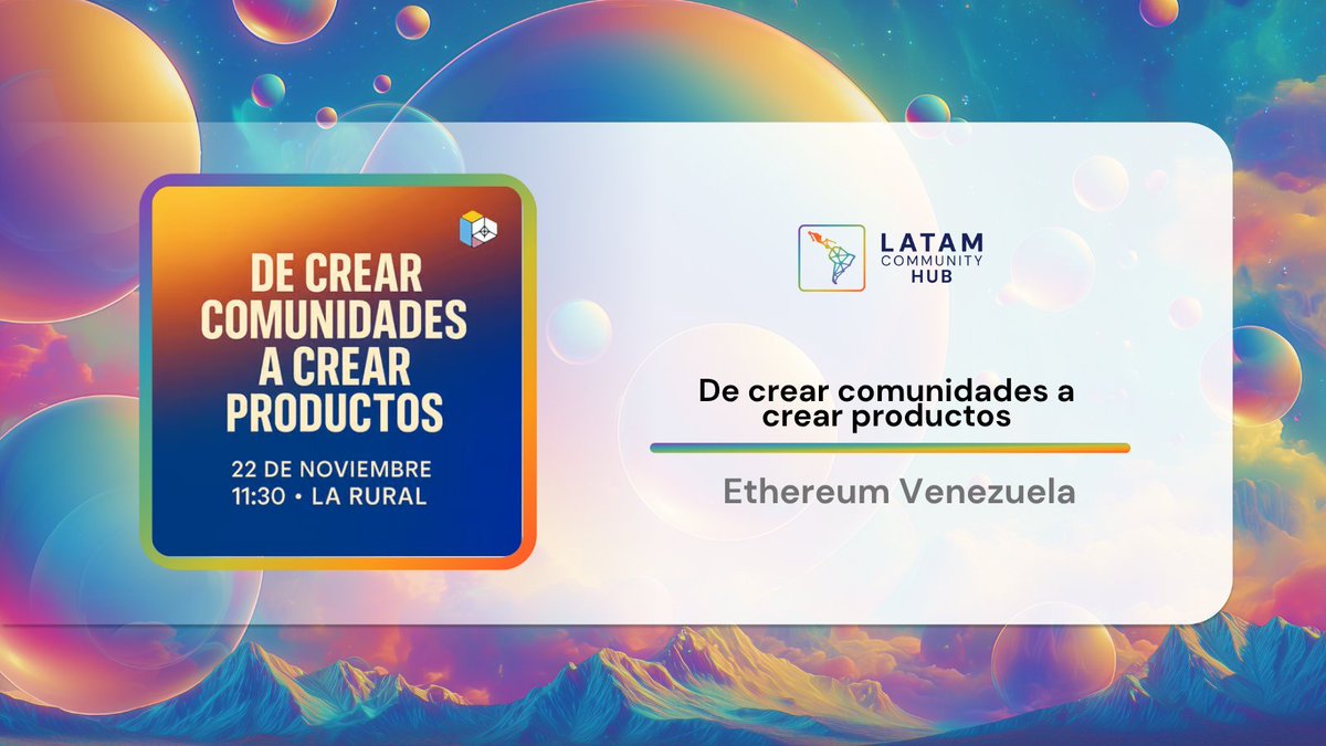 ETHVenezuela's tweet image. ¡Disfruta de un panel de discusión con líderes de producto y founders web3 este sábado 22!💫

Aprenderás:
✔️Buenas prácticas
⚡Desafíos a superar
💡Mentalidad a desarrollar en la creación de productos.

Nuestro partner:
@SEEDLatam

¡Regístrate ahora! ⚡
luma.com/fi7v3cus