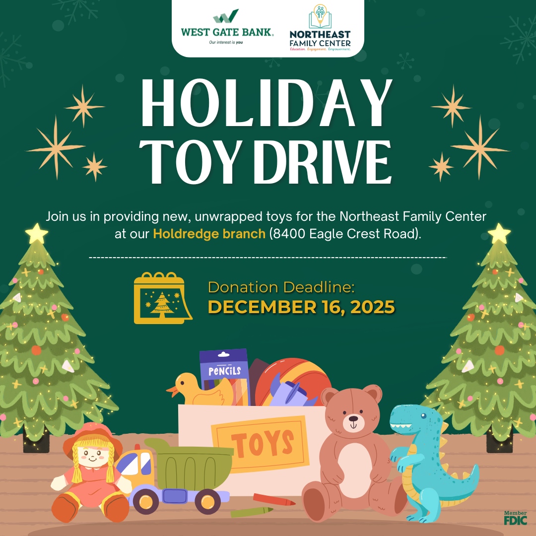 This holiday season, we are coming together to spread joy and support those in need.🎁  Help us provide new, unwrapped toys for the Northeast Family Center at our   Holdrege branch (8400 Eagle Crest Rd). Toy donations will be collected until Tuesday, Dec 16. #communitybank