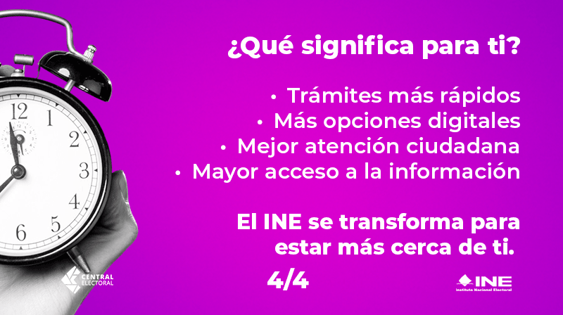 El INE avanza hacia la modernización electoral con la Estrategia de Transformación Digital 2025-2027:
✅ Trámites más rápidos
✅ Más opciones digitales
✅ Mejor atención ciudadana