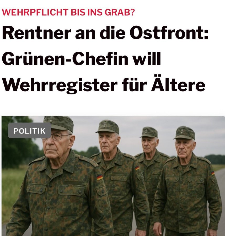 Hatten wir alles schon. Nannte sich damals "Volkssturm".