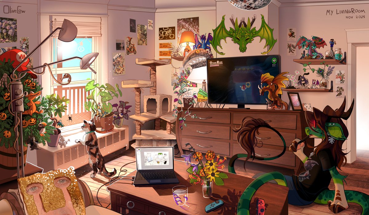 Drew my livingroom! Zoom in!!