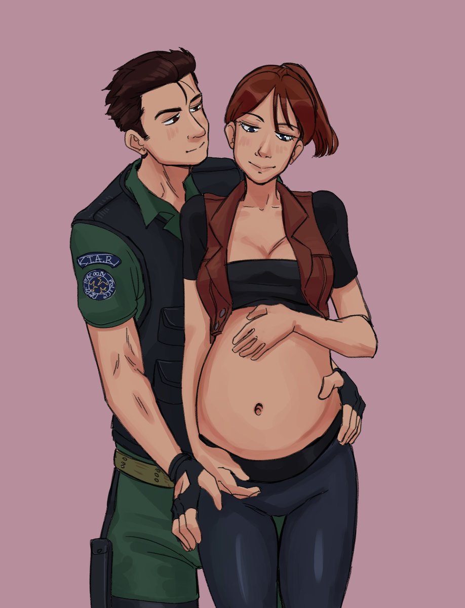 2 person colored sketch commission . The Redfields. How thick do you think their baby's neck is gonna be? #incest #redfieldcest ??