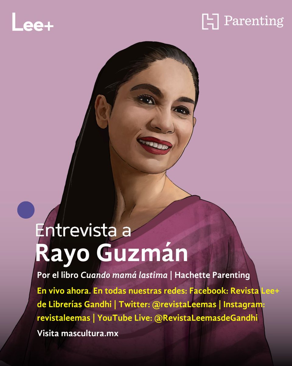 🔴 ¡Ya estamos EN VIVO! 🔴

 La entrevista con Rayo Guzmán sobre su libro "Cuando mamá lastima" acaba de comenzar. 💛📘
Conéctate ahora mismo y sé parte de esta conversación tan necesaria sobre perdón, sanación y vínculos familiares. ✨

📲 Únete en nuestras redes:
 Facebook ·