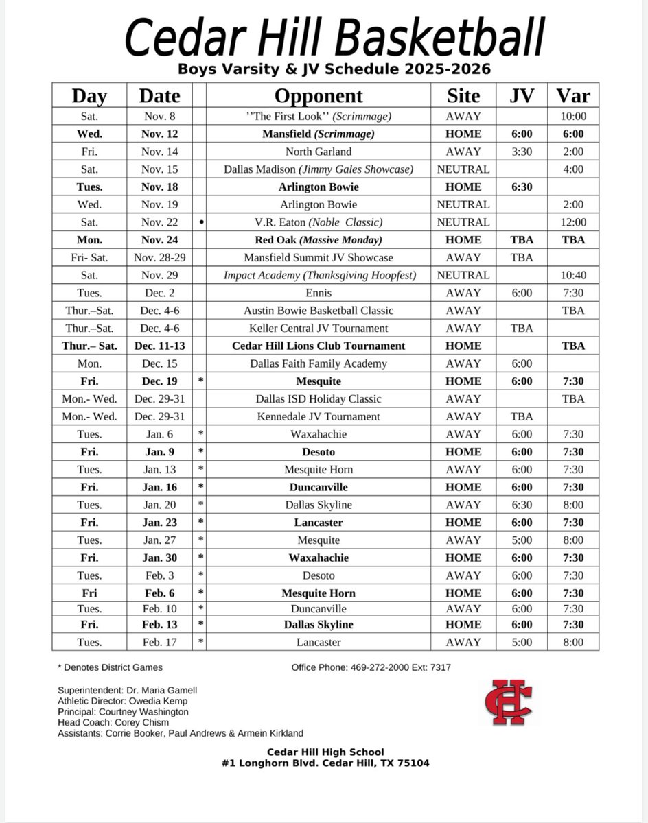 Cedar Hill Longhorns Boys Basketball tweet media