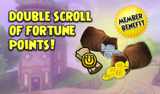 Double whammy! 📜🐶

Members can collect double Scroll of Fortune points through 11/25 AND enjoy Double Pet XP through 11/30! Take advantage of these amazing perks while you can! wizard101.com/game/special-m… #Wizard101