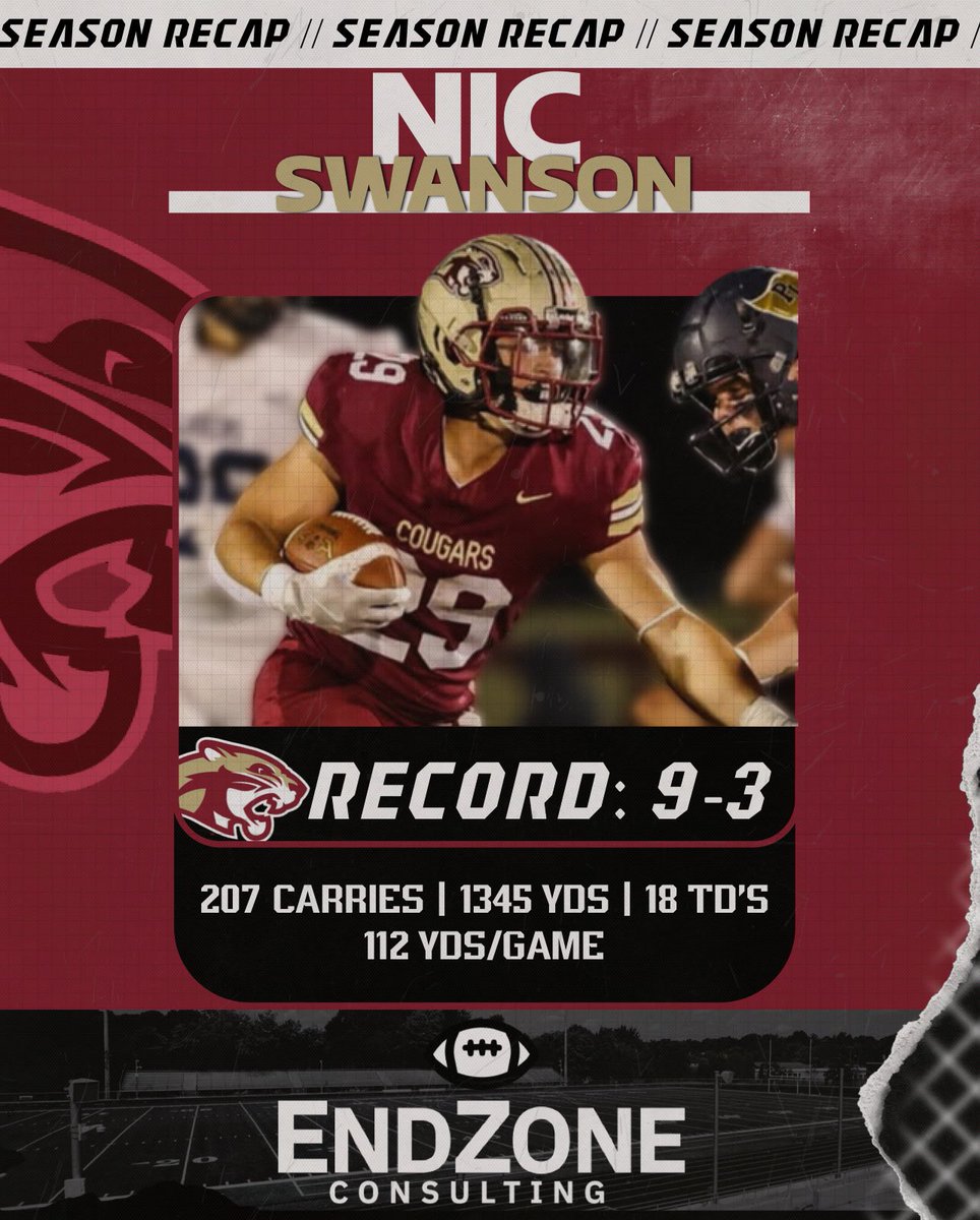 Here’s my end of senior season stats and film. Made it to the final 4 teams in 6a and lost in the state semifinals. All thanks to my great linemen for blocking for me.

hudl.com/v/2Sr7U4

<a href="/CoachKubacki/">Mark Kubacki</a> <a href="/OJW_Scouting/">PrepRedzone Oliver</a> <a href="/CoachBenBurk/">Ben Burk</a> <a href="/Coach_McKeag/">Coach McKeag</a>