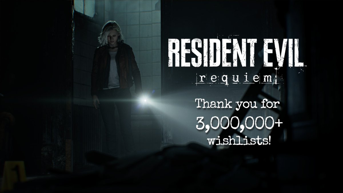RE_Games's tweet image. Raccoon City awaits the over three million of you who have wishlisted Resident Evil Requiem. Thank you!

🌿Pre-order now: bit.ly/RERequiemPreor…