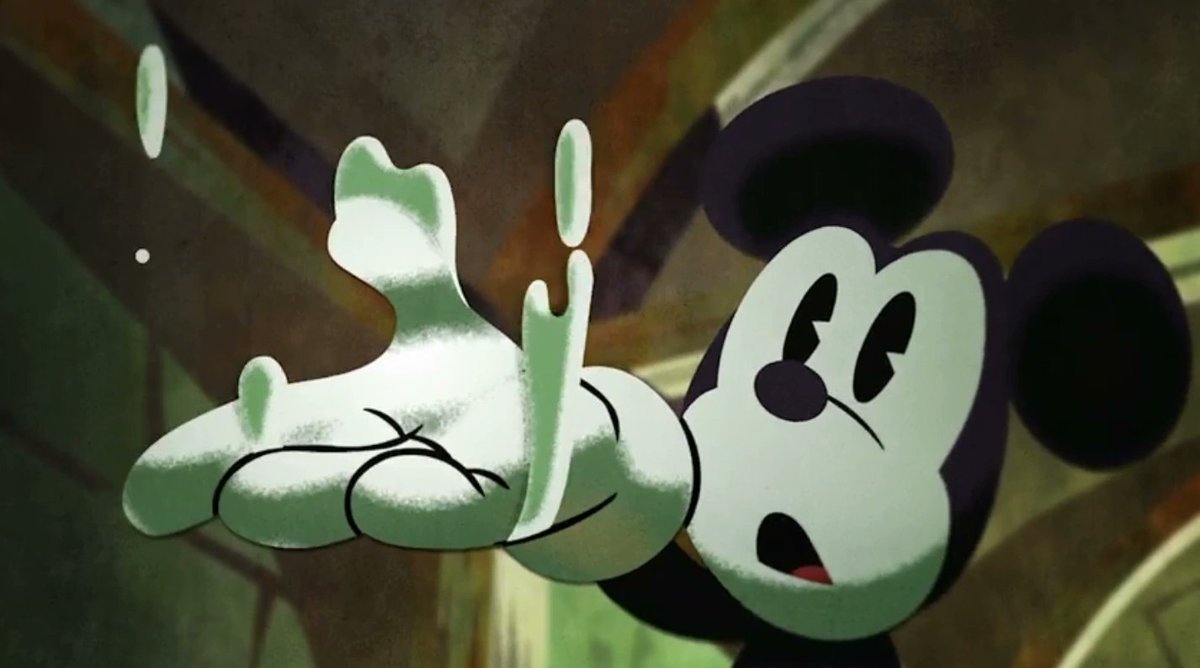 DynamoSuperX's tweet image. reminder, disney rejected a pitch for an animated film adaptation of epic mickey.

they&apos;ll do live action remakes before they do anything cool with their own damn mascot.