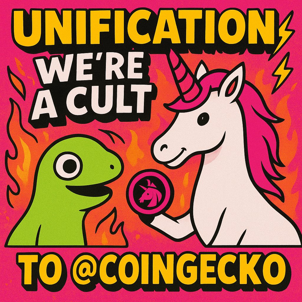 🚀🦄 Hey <a href="/coingecko/">CoinGecko</a> , the UNIfication cult has entered the chat! Request ID – CL2111250034 officially sent.

The unicorn is knocking…
The community is roaring…
The pink flames are rising…

We’re ready to see $UNIFICATIONCTO shine on the charts.
Let’s make this official. 👀🔥✨