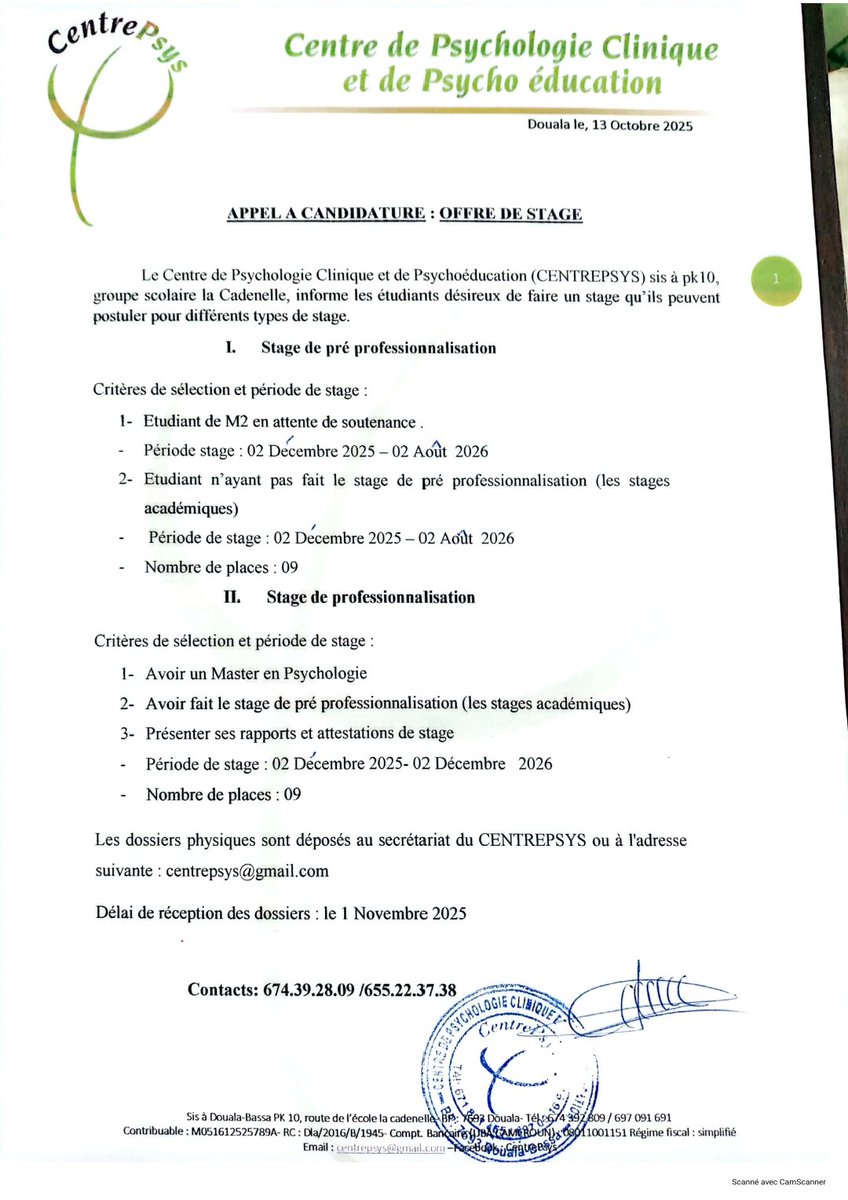Coucou 😊!

Il ya des étudiants en psycho ici?
En tout cas, les choses s'améliorent petit à petit, parce qu'à mon époque c'était TRES compliqué de trouver un stage 😬
C'est lui qui vous permet d'avoir un aperçu de ce qui vous attend sur le terrain...
Nb:places encore disponibles