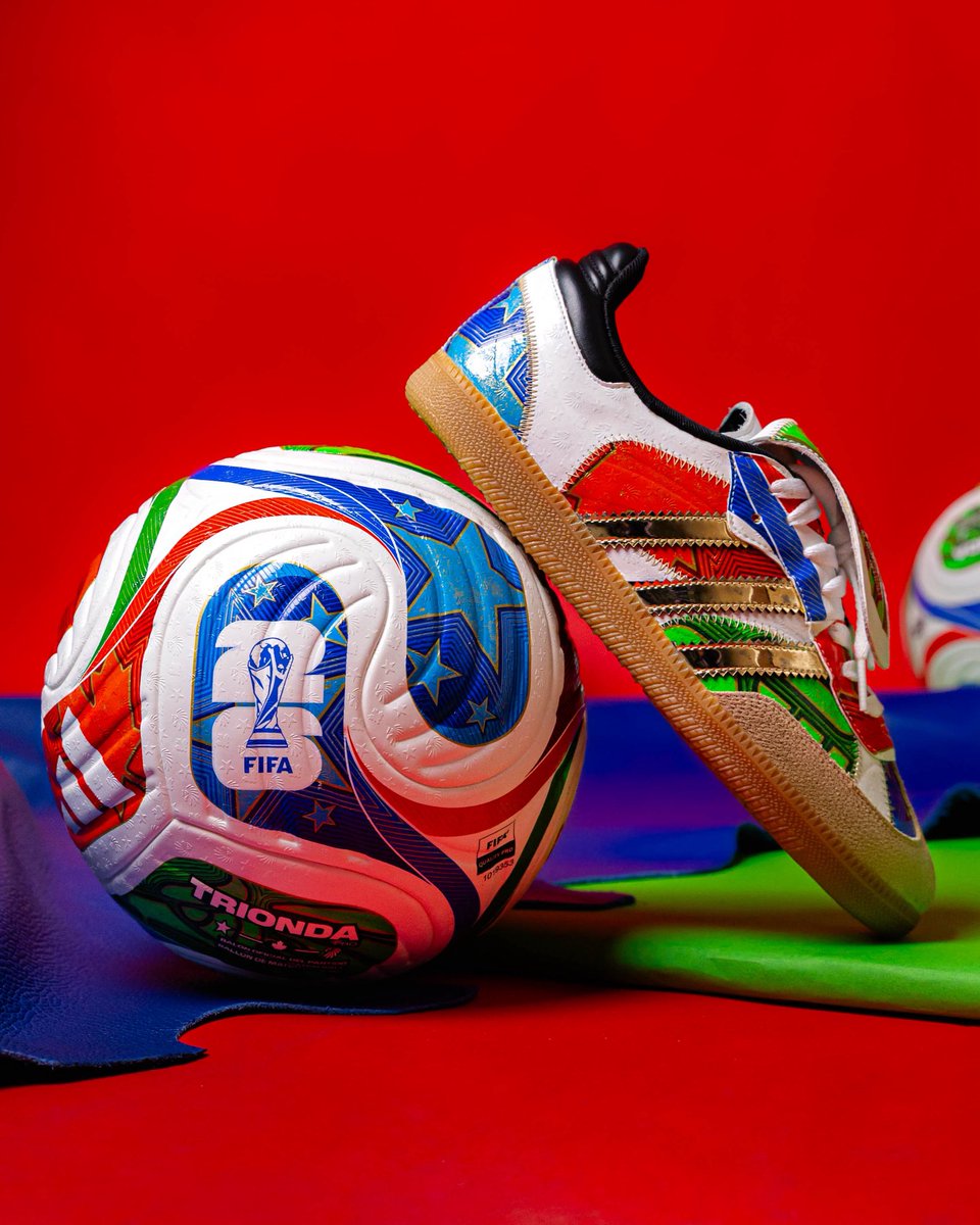 adidas and Dick's Sporting Goods teamed up with @TheShoeSurgeon to create  exclusive Sambas using panels from the official ball of the 2026 FIFA World  Cup, the TRIONDA