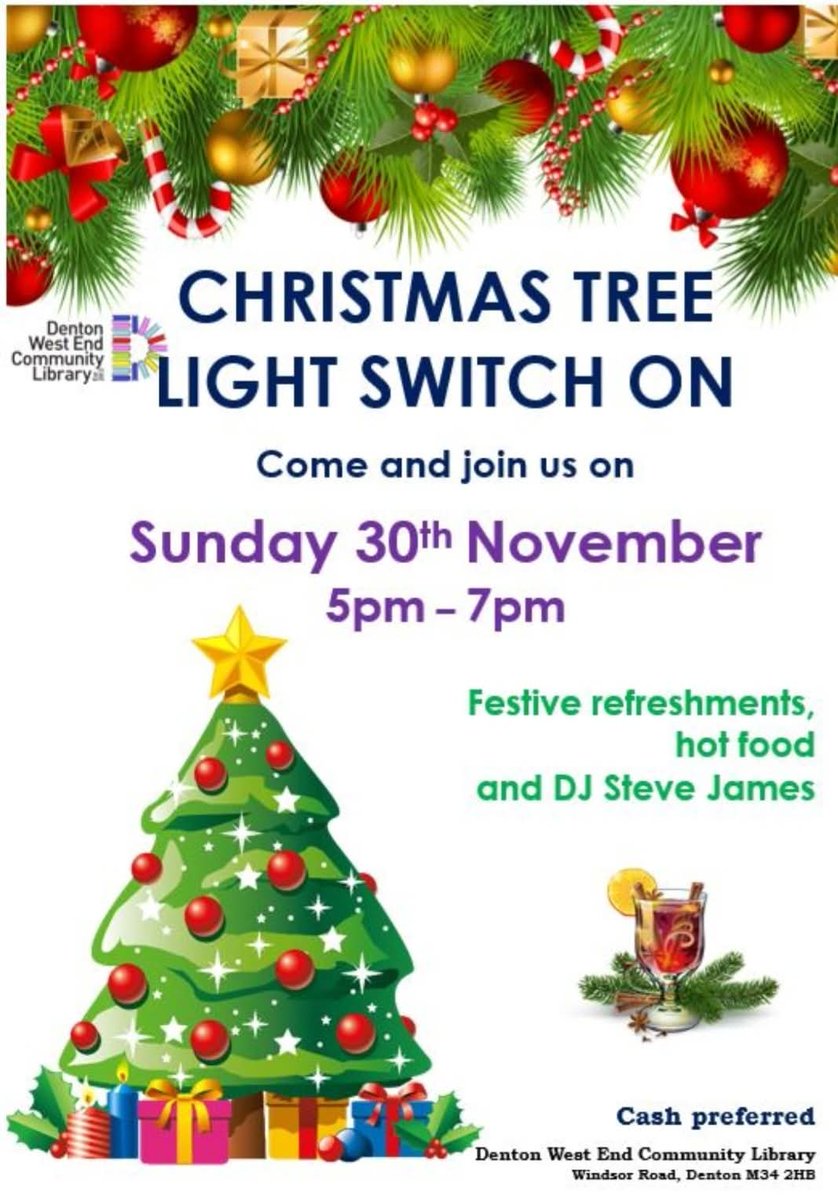 Christmas Tree Light Switch On!🎄

Join us on Sunday 30th November, 5pm - 7pm for festive fun!

🎶 DJ 🌟 Festive drinks 🌟 Hot food 🌟 Local pizza van 🍕

See you there! 👀