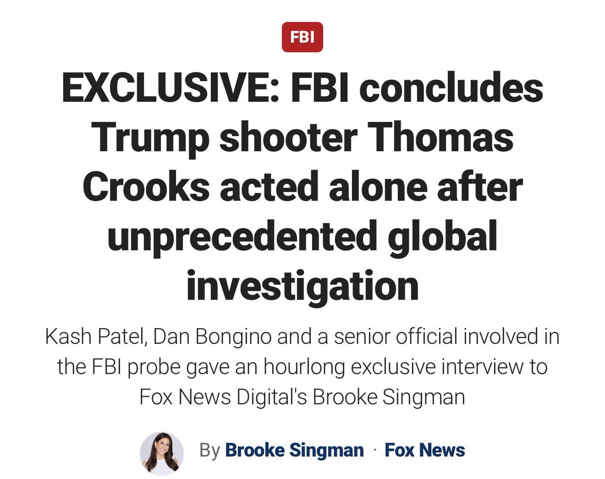 FBIDirectorKash's tweet image. Dan and I sat down with @BrookeSingman to walk through every aspect of the Butler investigation.

We fully briefed @POTUS on the entire case, and he was satisfied with the work and the results.

These are the details the prior administration never released — and in some cases…