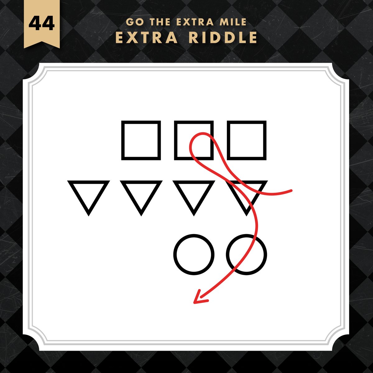 ■ EXTRA RIDDLE 44 ■
ちょっとした違和感に気付けるか

公式LINE / lin.ee/0wUXZwX
過去の謎 / drive.google.com/drive/folders/…

#EXTRARIDDLE #謎の道