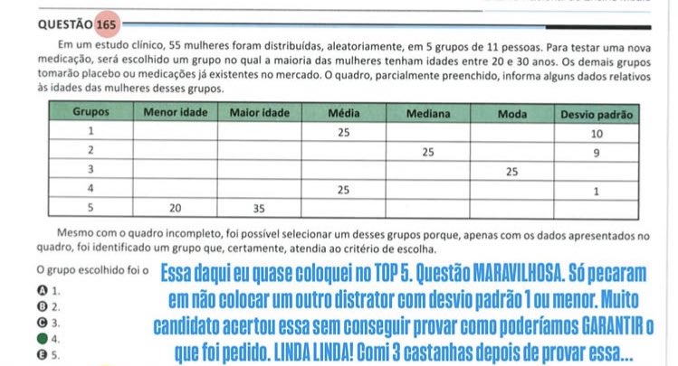 studielids's tweet image. Gente vcs fizeram cálculos pra fazer essa do desvio padrão?? Eu fiz em dois minutos só analisando