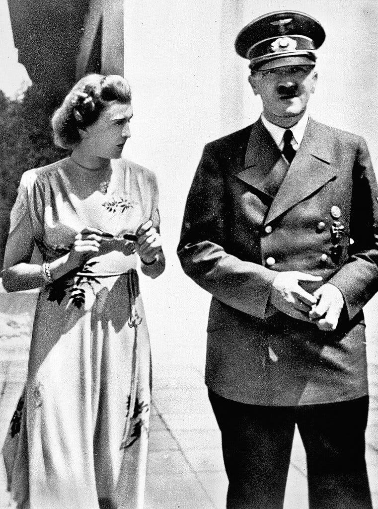 CHuff430742's tweet photo. close enough. welcome back,  eva braun. https://t.co/7FzLS6o4zU