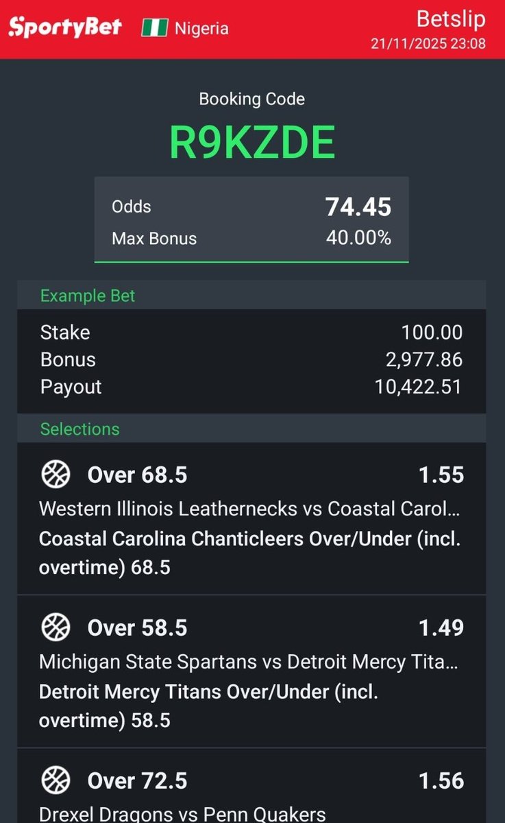 martinexfx's tweet image. Sportybet code 
Wake up and boom 💥