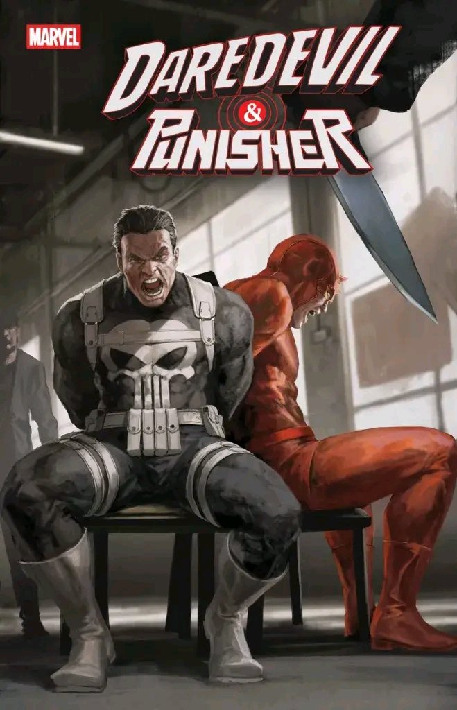 Punisher Solicitations for February 2026
DAREDEVIL/PUNISHER: THE DEVIL’S TRIGGER #4 (OF 5) by Jimmy Palmiotti, Tommaso Bianchi &amp; cover by Skan

THE DEVIL’S WORK IS NEVER DONE!

Surrounded on all sides by criminals and killers, DAREDEVIL is in over his head, as he’s the only thing