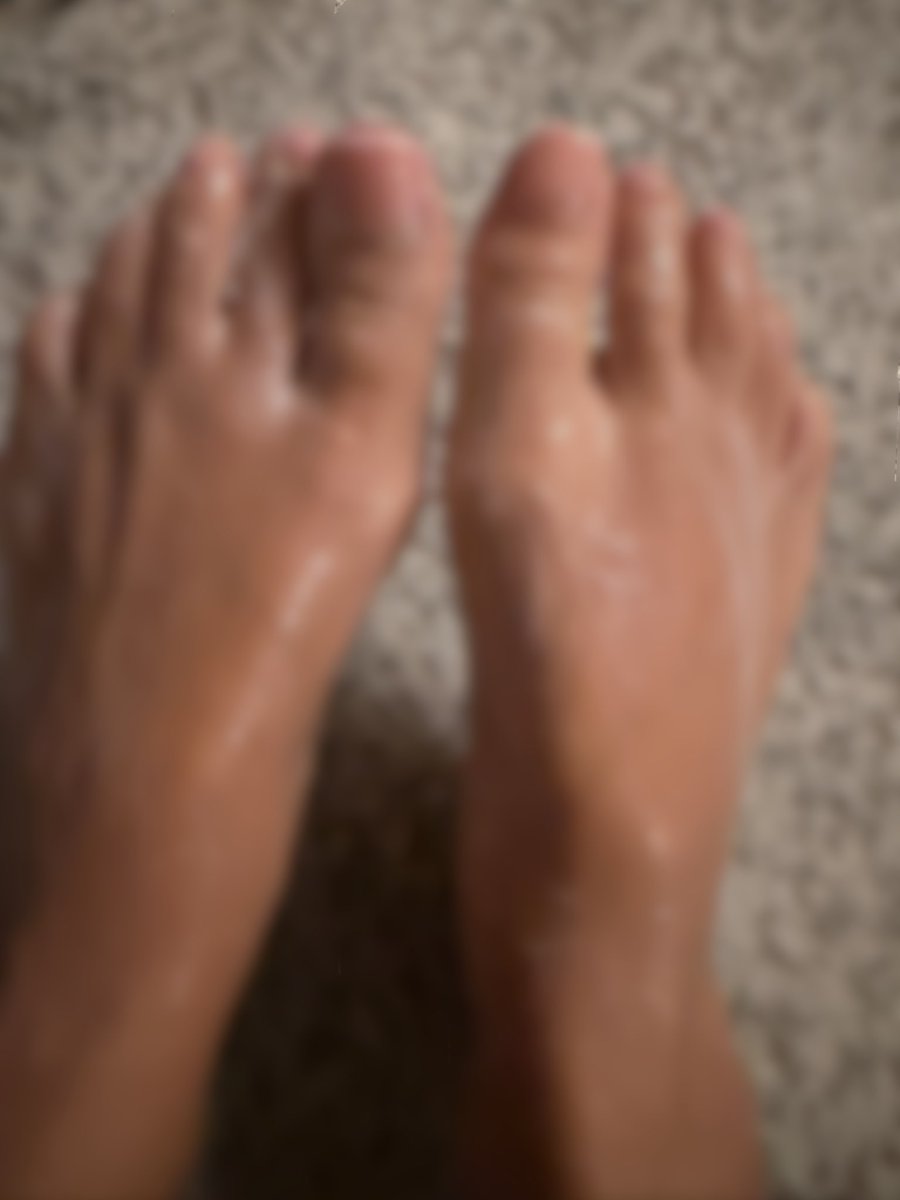 Blurred because you couldn’t cope with the unedited version, it’s FAR too creamy. 

Foot mask complete 🤤 Now I just need someone who wants the leftover socks 🤭