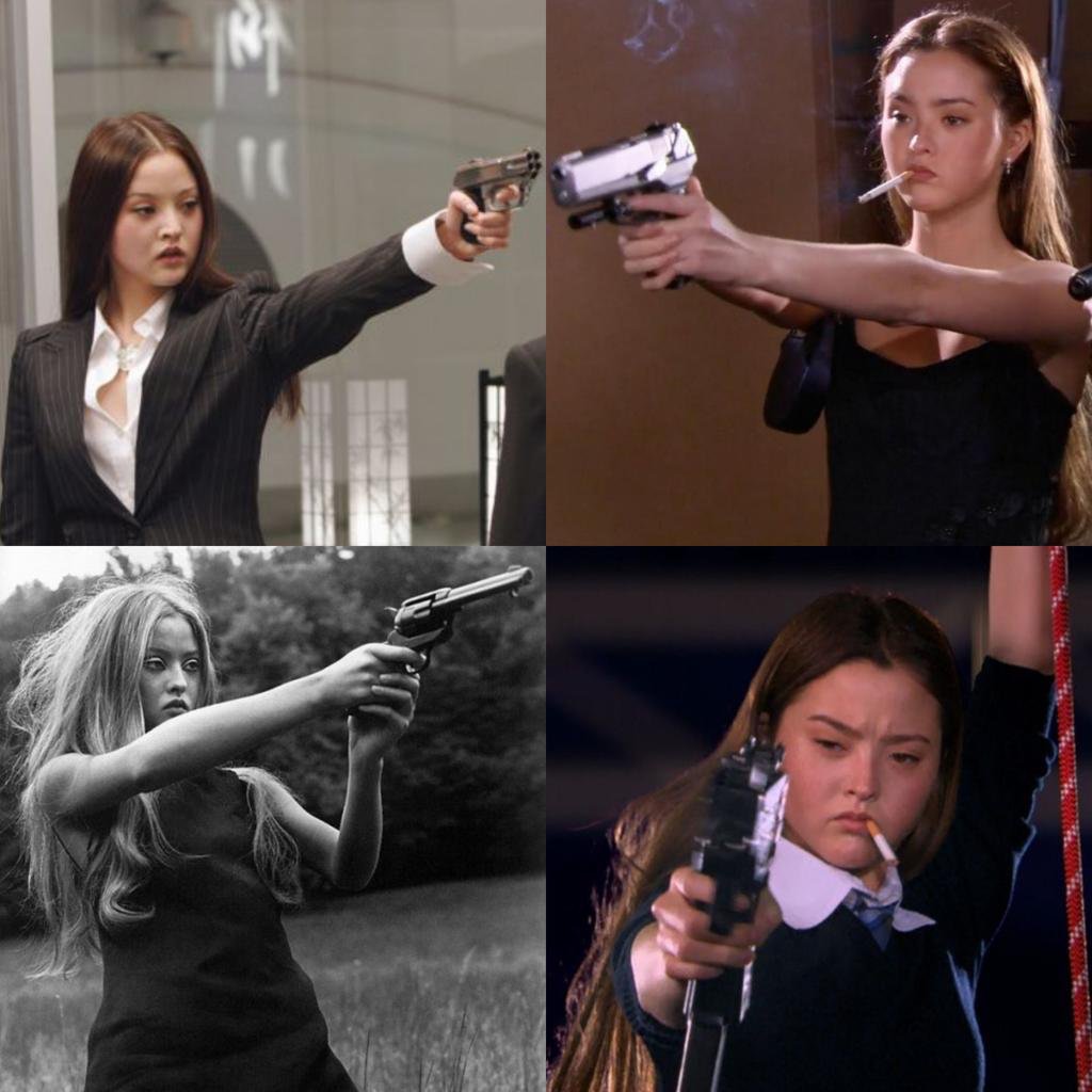 TheCinesthetic's tweet image. devon aoki with guns