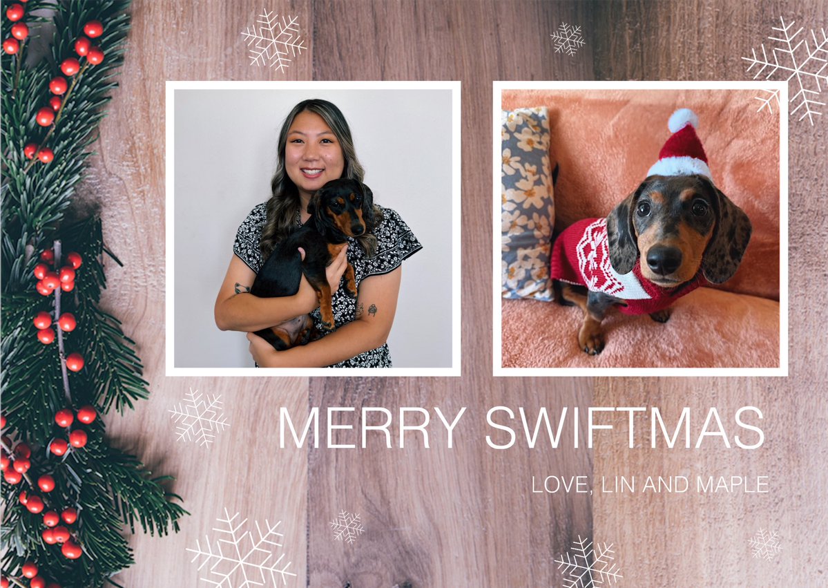 lindsaysversion's tweet image. welcome to a weenie dog swiftmas year 2!! i am sending out cards again this year!! please read all of the details before submitting your response :) also if you have my address from last year i have a new one now so pls reach out to me!! 🩷 #swiftmas forms.gle/KRQX2poMWDRtVi…