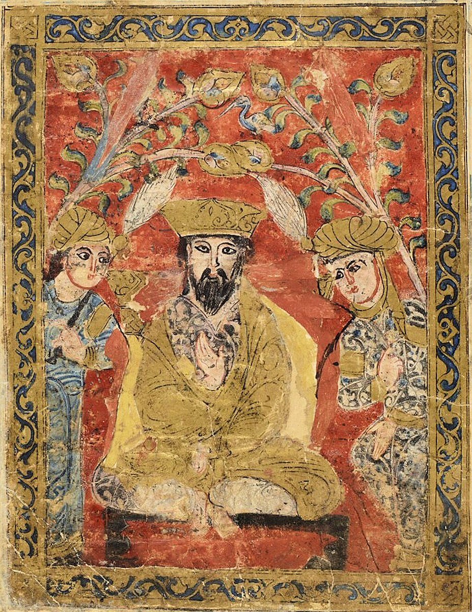 رسم توضيحي من طبعة عربية من كتاب "كليلة ودمنة".
القرن الثالث عشر (حوالي 1220)
المكتبة الوطنية الفرنسية