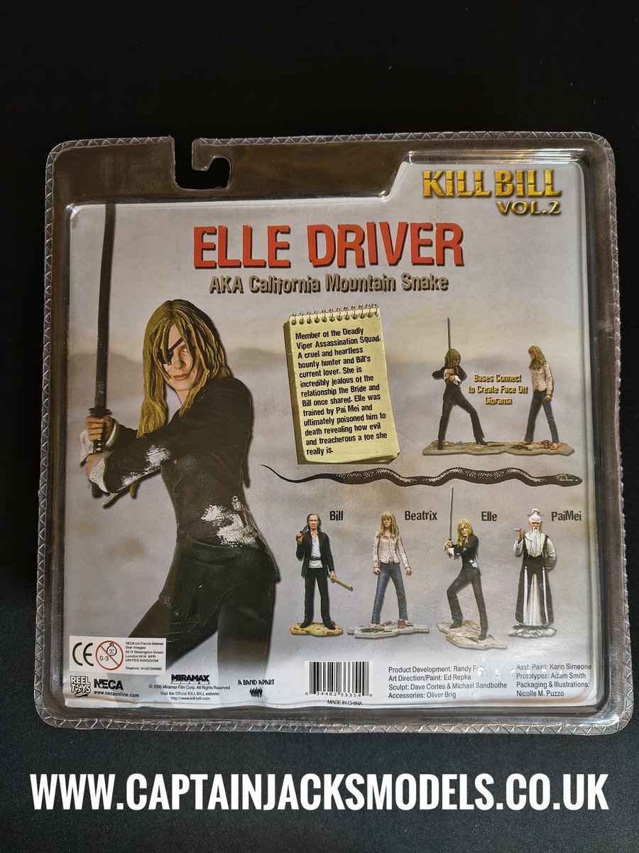 CaptainJModels's tweet image. Kill Bill Volume 2 Neca Reel Toys Elle Driver 6 Inch Collectable Action Figure Set
captainjacksmodels.co.uk

#killbill #killbillvol2 #necareeltoys #neca #necafigures #captainjacksmodels #elledriver #quentintarantinomovies #actionfigures #sixinchfigures