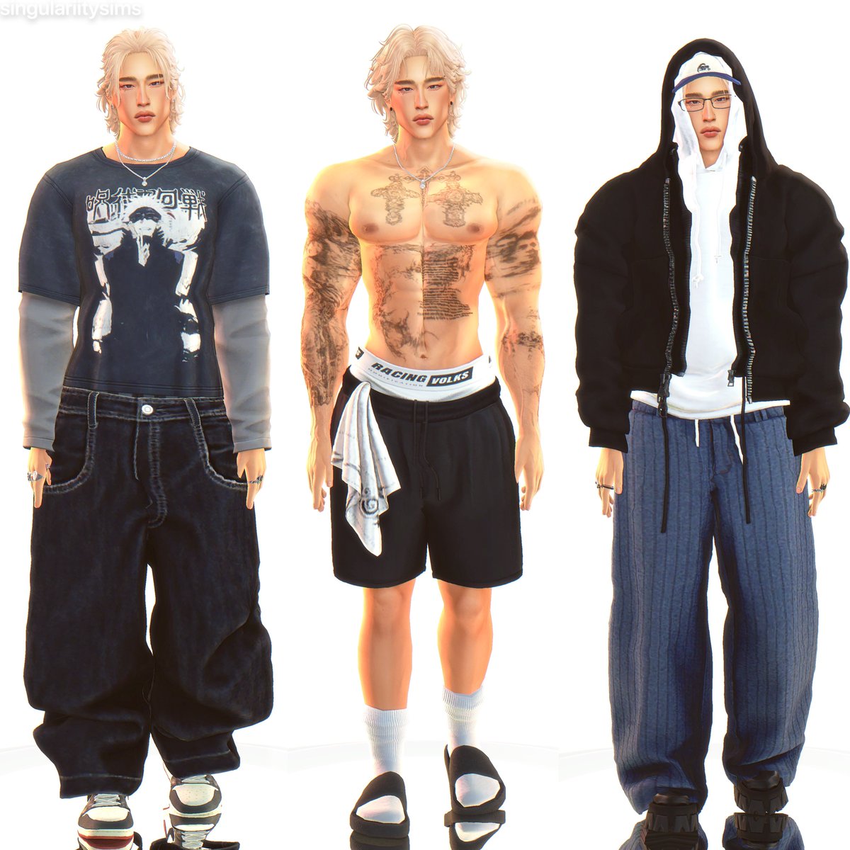 sngulariitysims's tweet image. roman kang outfit rotation 🧸