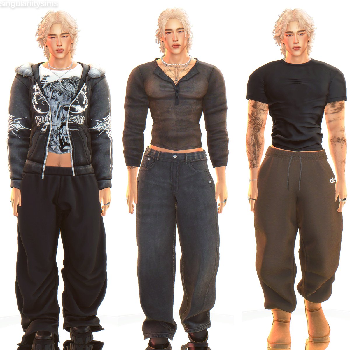 sngulariitysims's tweet image. roman kang outfit rotation 🧸