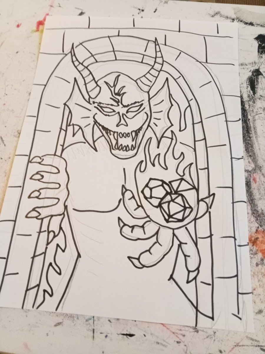 ManInPaintUK's tweet image. #NEWPROJECT!! With #StrangerThings (series five) is finally here next week... Here&apos;s some inspired #HellFire goodness 🤩🎨📺😈🎲 #WorkInProgress

#artistsonx #maninpaint #80sbaby #geek #geekartist #geekart #proudgeek #retrogeek #geeklife #popculture #popcultureart #artcommunity