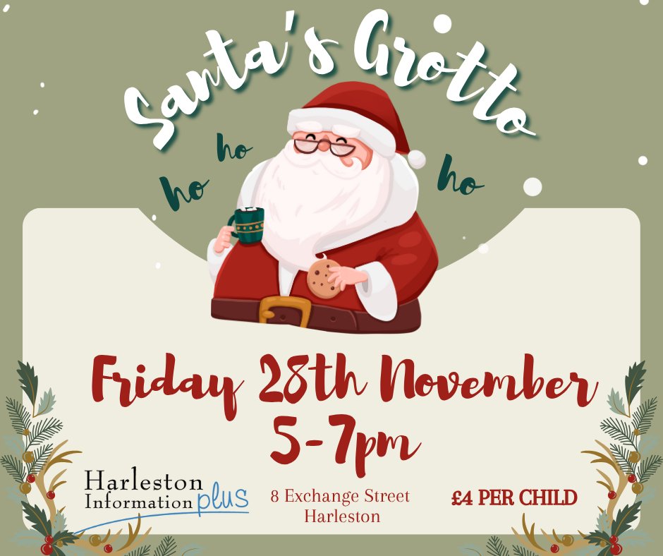 🎅 Only one week to go until Santa makes his first of TWO visits to Harleston! ✨

Come along, share your Christmas wishes, and enjoy a little festive magic. No booking needed. 

We can’t wait to see you there! 🎄✨