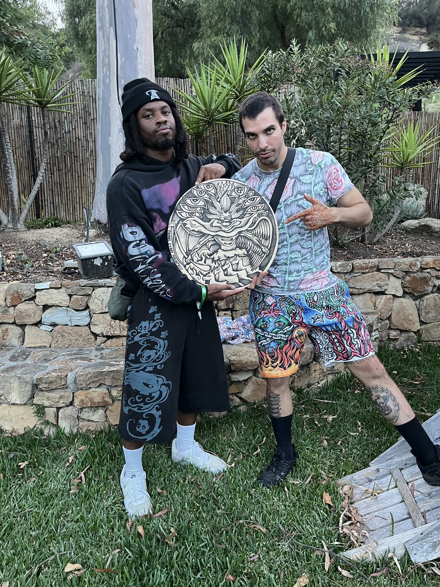 Ran into my bro since high school <a href="/denzelcurry/">Denzel Curry</a> and we finessed on this collab piece
