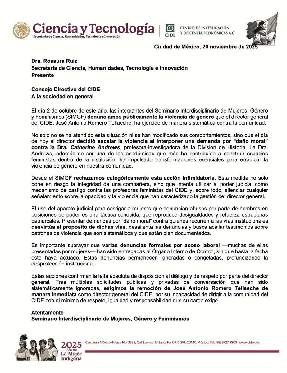 Pronunciamiento del SIMGF