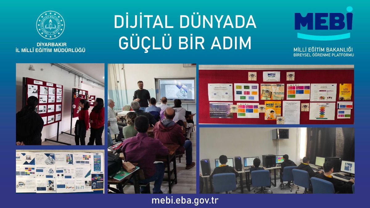 Öğretmenlerimiz rehberliğinde, öğrencilerimiz MEBİ platformunu keşfediyor. İhtiyaca uygun içeriklerle zamanı verimli kullanıyor, dijital dünyanın fırsatlarını sınıflarımıza taşıyoruz. 🌍
#DiyarbakirdaMEBİ
<a href="/tcmeb/">Millî Eğitim Bakanlığı</a> <a href="/Yusuf__Tekin/">Yusuf Tekin</a>
<a href="/vali_zorluoglu/">Murat Zorluoğlu</a> 
<a href="/sadoglu_salih/">Salih Sadoğlu</a> <a href="/omrsrc/">Ömer Sarıca</a>
<a href="/meb_mebi/">MEBİ</a>