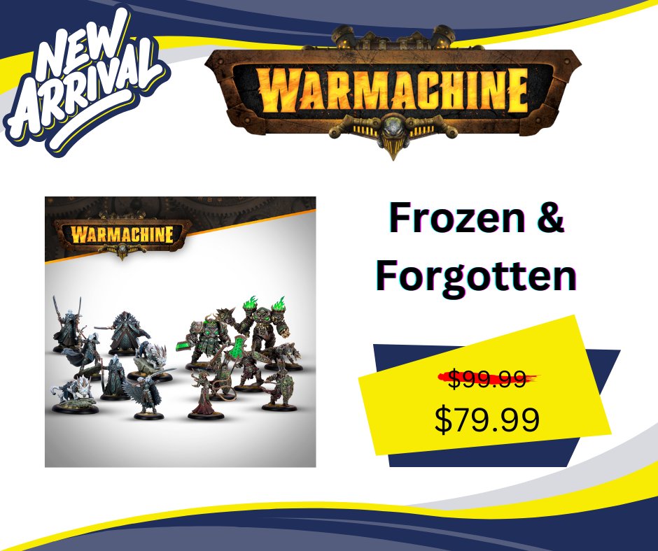 ❄️🔥 The newest 2-player starter for Warmachine — Frozen &amp; Forgotten — is in stock and ready to ship now from Discount Games Inc! Jump into the battle with everything you need for two players! ⚔️📦

ow.ly/J6q250XvUJA