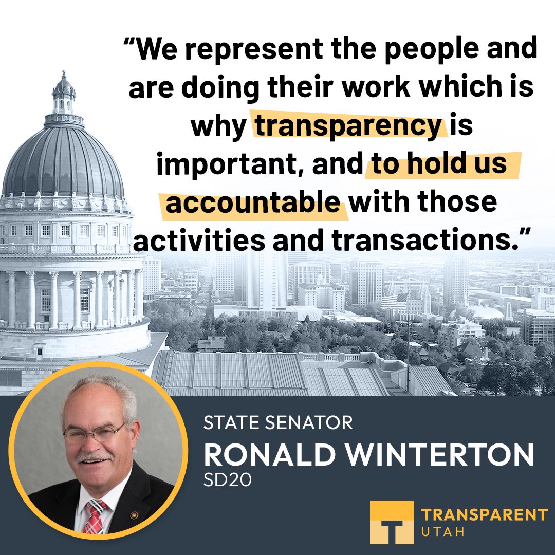 UtahTransparent's tweet image. #ThankfulForTransparency

Transparent.Utah.Gov