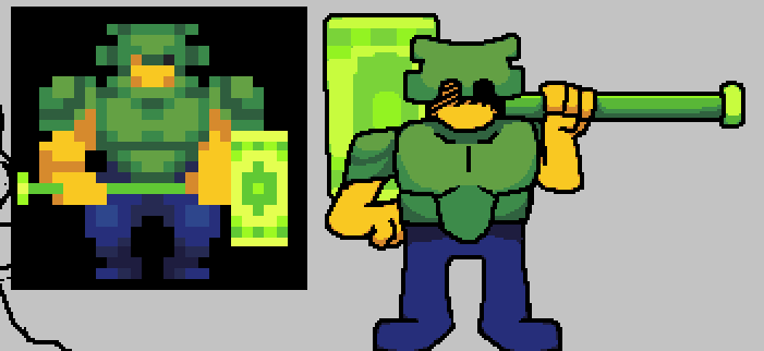 OooCracko's tweet image. also here&apos;s crusher from pixel quest