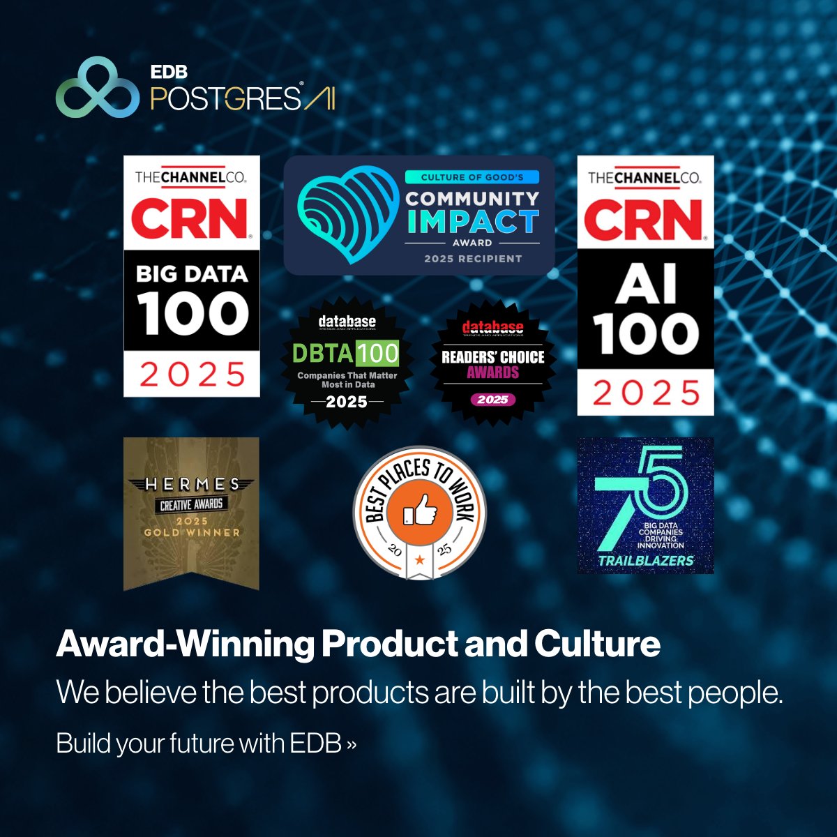 EDBPostgres's tweet image. We’re hiring the next 100 top sellers at EDB, and anyone can earn a generous reward by referring the right Account Executive. Our recent awards reflect the culture and momentum they’d be joining. Know someone who’d thrive here?
 👉docs.google.com/forms/d/e/1FAI…